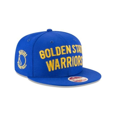 Blue Golden State Warriors Hat - New Era NBA Vintage Team Thread 9FIFTY Snapback Caps USA7203158